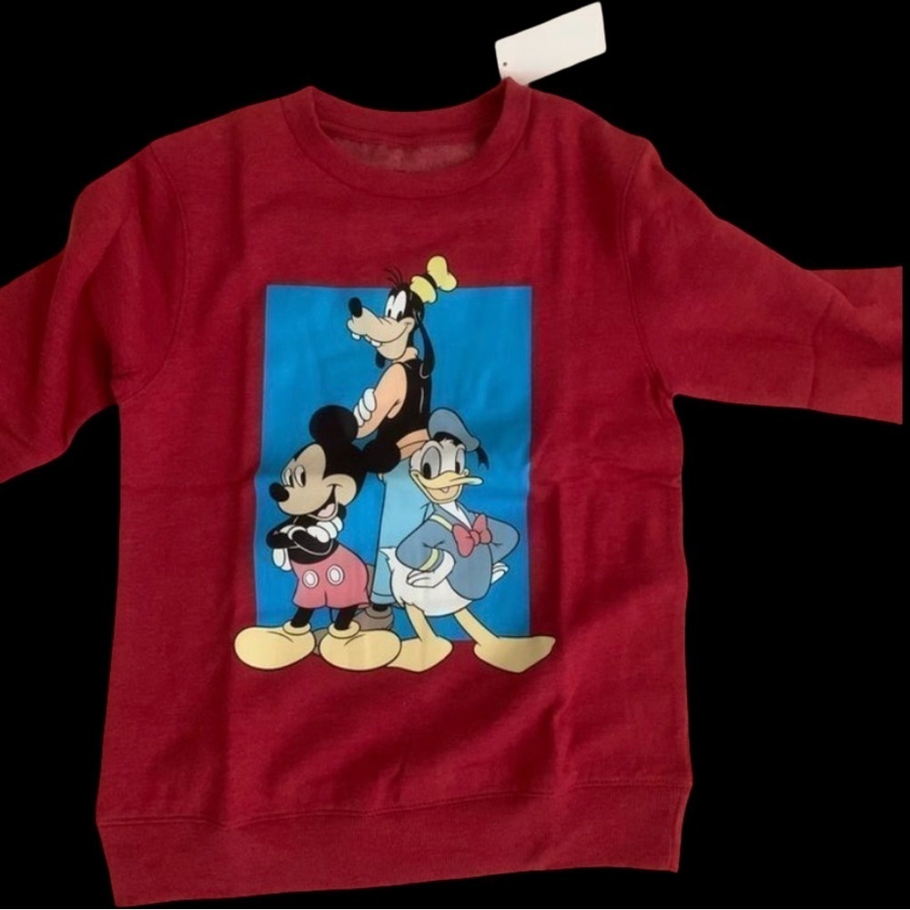 Kids Red Long Sleeve Mickey and Friends SweatShirt - Picture 2 of 7